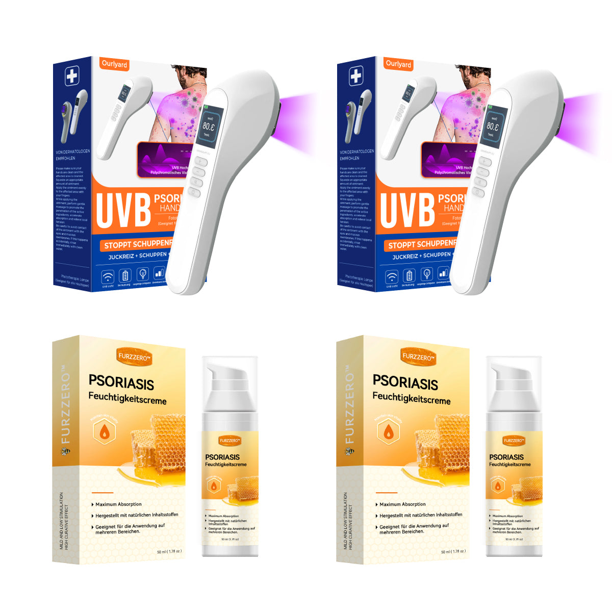 đ„Ourlyardâą Psoriasis-HandgerĂ€t-UVB-Phototherapielampe (geeignet fĂŒr alle Hauttypen)