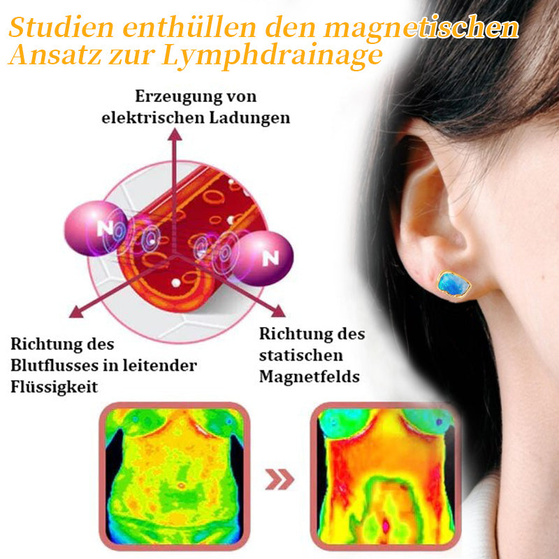 Futusly™ Elegante Lymphmagnet Saphir Ohrhaken