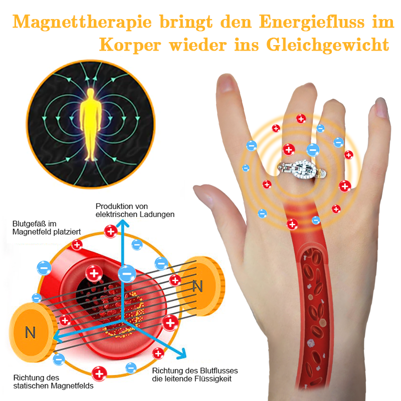Futusly™ Titanium Ion Magnetology Lymphvity Detox Ring (verstellbare Größe)