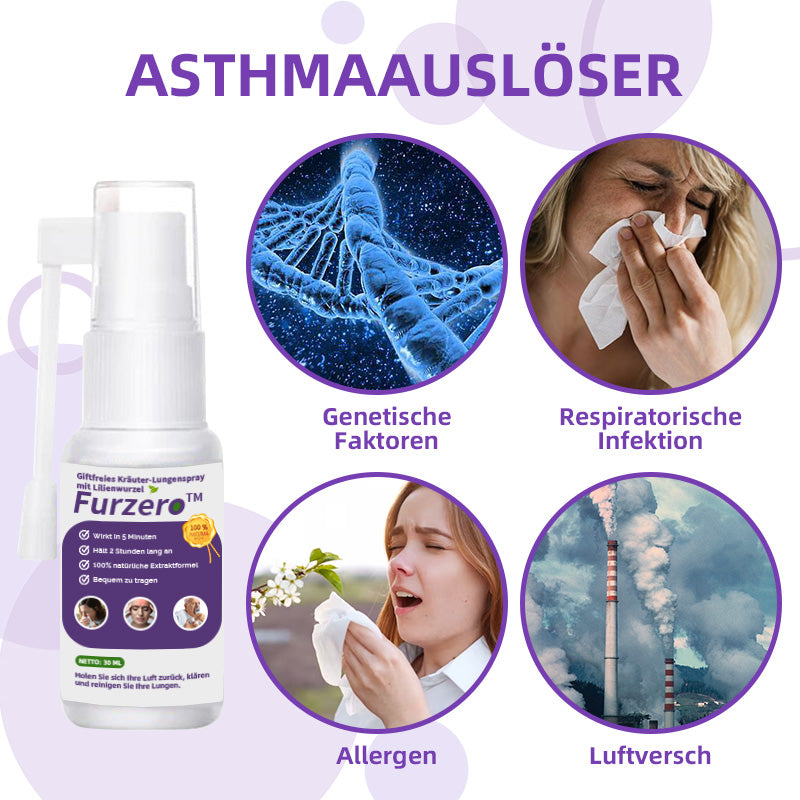 Furzero™️ Lungen-Spray mit Lilienwurzel-Kräuterextrakten