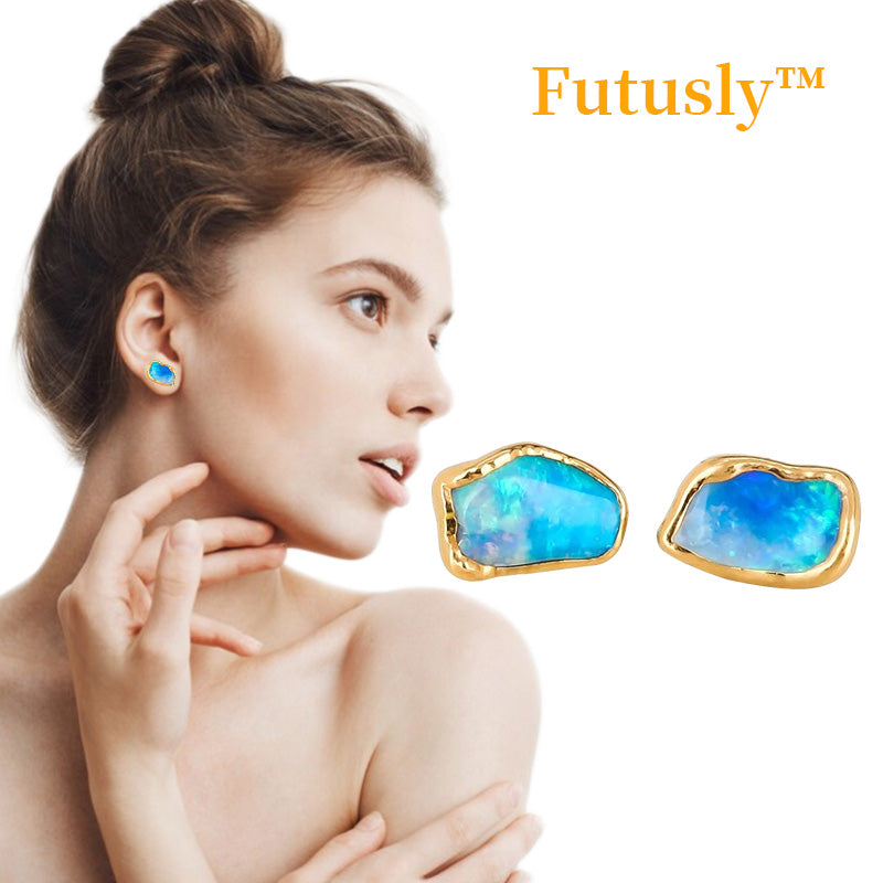 Futusly™ Elegante Lymphmagnet Saphir Ohrhaken