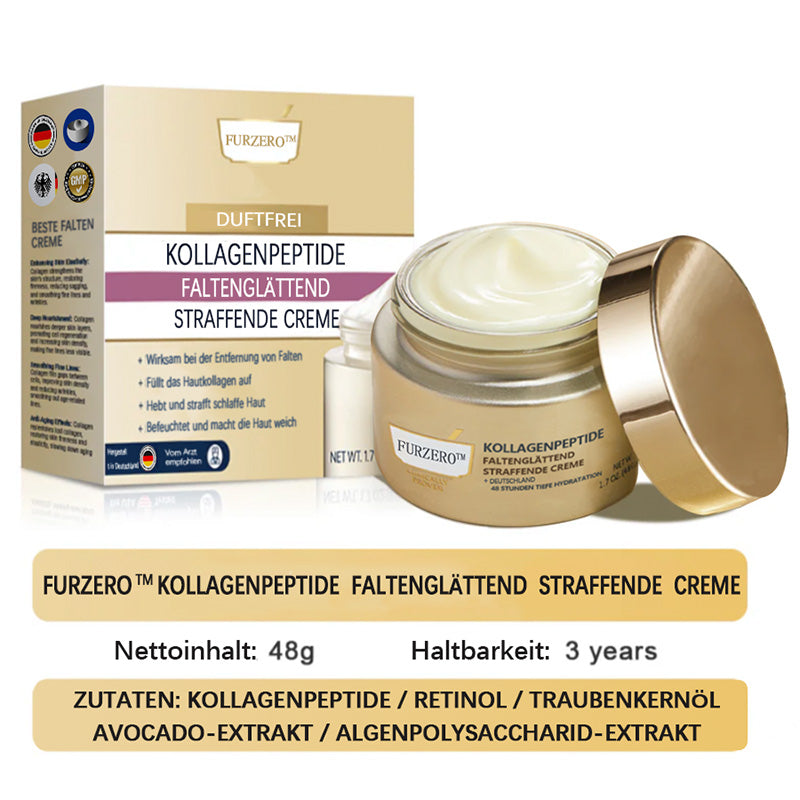 Furzero™ Premium Straffende Kollagen Peptid Creme: Effektive Lösung gegen Falten & Hauterschlaffung (Bekämpft Falten & Hauterschlaffung) 🔥 LETZTER TAG SALE 70% RABATT