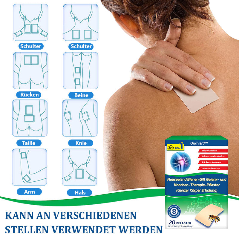 Ourlyard™ Neuseeland-Bienen Gift Gelenk- und Knochen-Therapie-Pflaster (Ganzer Körper Erholung)