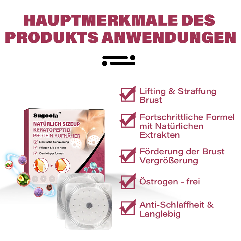 Sugoola™ Natürlich-SizeUp Keratopeptid Protein Aufnäher