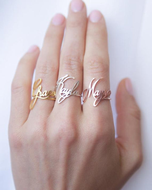Personalisiertes Geschenk, individuelle Namensringe für Damen und Herren, Hochzeitsschmuck, Edelstahl-Paarringe, Bague Femme, Schwester-Geschenk