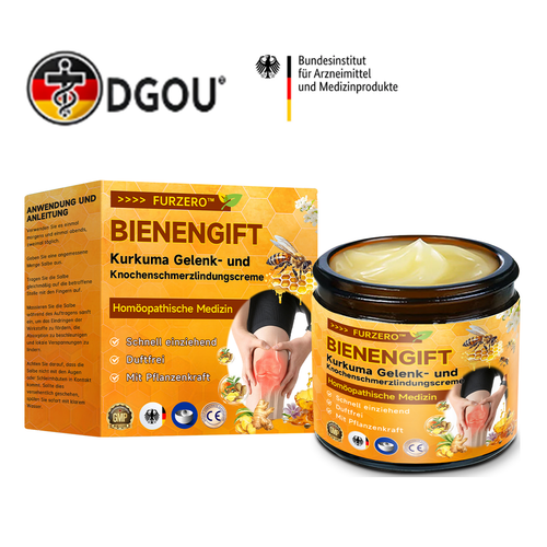 ✅Offizieller Shop:Furzero™ Bienengift- und Kurkuma-Gelenk- und Knochenschmerzlinderungscreme 👨‍⚕️Vom Deutsche Gesellschaft für Orthopädie und Unfallchirurgie (DGOU) genehmigt