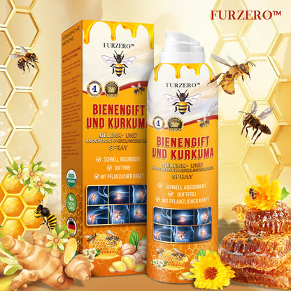 Furzero™ Bienengift- und Kurkuma-Gelenk- und Knochenschmerzlinderungs-Spray (Spezialisiert auf Gelenk- und Arthritisbeschwerden & empfohlen von der AAOS)