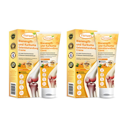 🌿👩‍⚕️Furzero™ Bienengift- und Kurkuma-Gelenkbehandlung-Creme (Spezialisiert auf die Linderung von orthopädischen Beschwerden und Arthritisschmerzen)