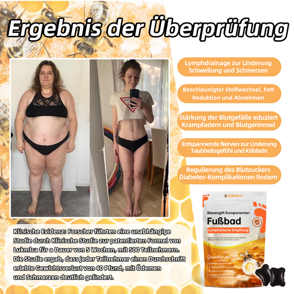 🔥🐝Sugoola™ Beim Venom Lymphtische Entwässerung & Schlankheits Fußbad Perlen🫚 - BMG Erwartete Empfehlungen👍