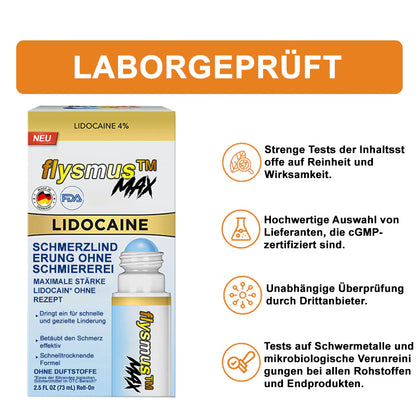 ✅ Offizieller Shop: flysmus™ Lidocaine Narbenfreie Schmerzstillende Heilflüssigkeit 👨‍⚕️ Orthopädische Vereinigung (DGOU) Zugelassen (Reduzierung von Gelenkschwellungen, Schmerzen, Steifheit, Rötung, Wärme, Empfindlichkeit und Gelenkmüdigkeit)