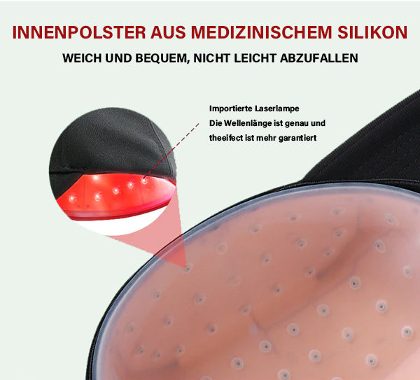 Sugoola™ LLLT  Niedrige  Energie  Rot-Blau  Licht  Bestrahlung  Haar  Haarwuchs  und  Öl Kontrolle  Kopfhaut  Pflege  Kappe  (FDA-zugelassen)