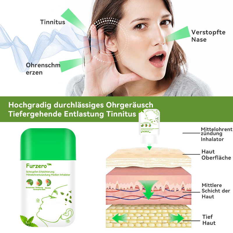 Furzero™ Schnupfen Erleichterung Mittelohrentzündung Medien Inhalator