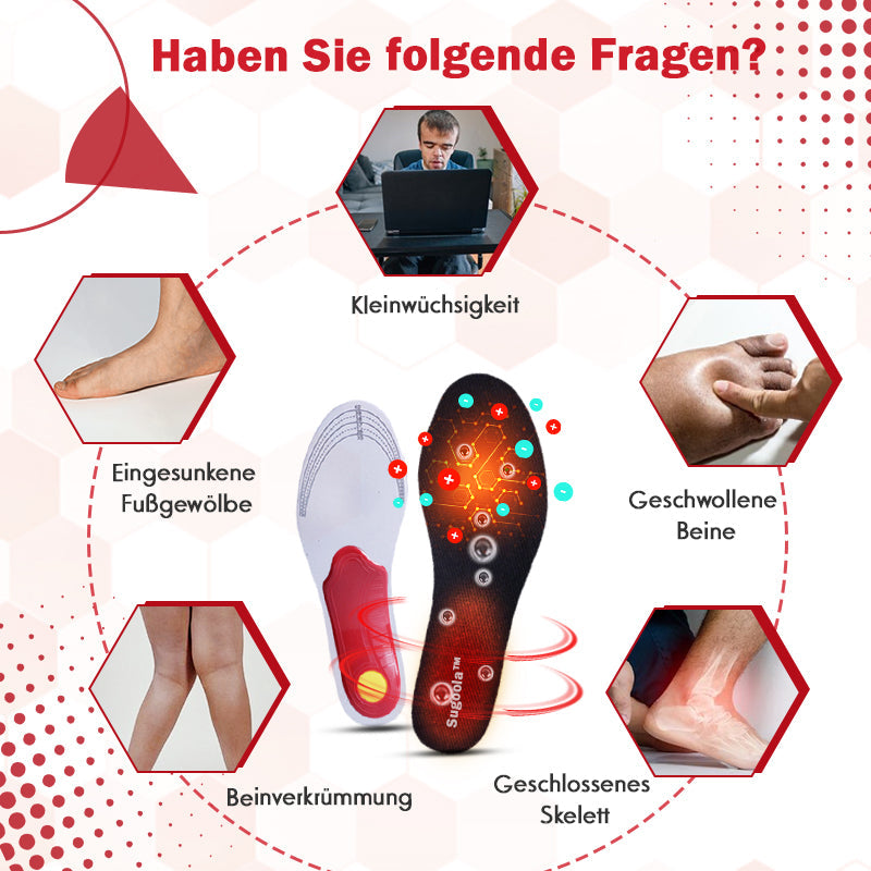 Sugoola™ Höhenverstärkung-Ferninfrarot-Titan-Ionen Fußgewölbe-Korrektur Einlegesohlen