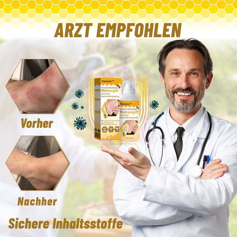 🧑‍⚕️Furzero™ Neuseeländisches Bienengift Psoriasis Behandlungsspray (Geeignet für alle Hauttypen)