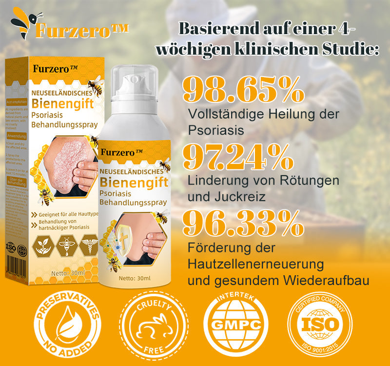 🧑‍⚕️Furzero™ Neuseeländisches Bienengift Psoriasis Behandlungsspray (Geeignet für alle Hauttypen)